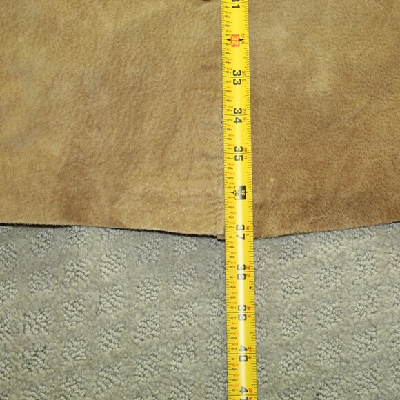 Dennis Basso Size 3X Tan Suede Gold-toned Twist Button Jacket - Picture 6 of 7